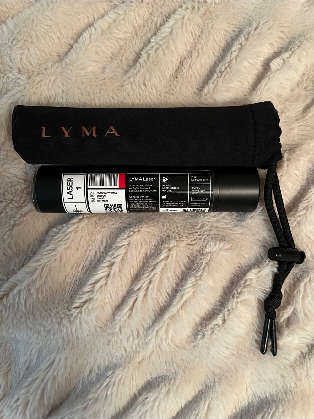 LYMA Laser Device (Red) with Protective Sleeve - Black, used twice!